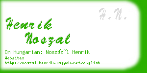 henrik noszal business card